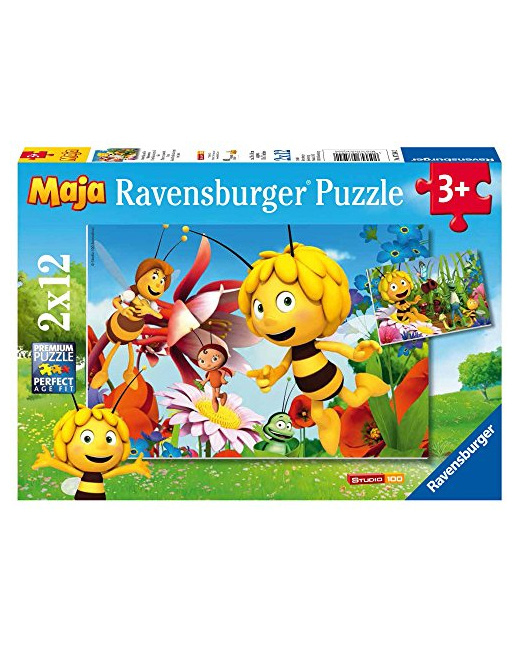 Puzzle - Maya l'abeille dans le pré des fleurs - 2x12 pièces