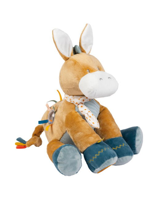 Peluche d'activité Ane Leo Felix et Leo