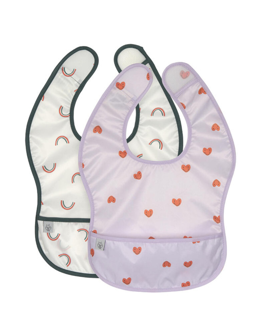 Lot de 2 bavoirs Eva Happy Rascals