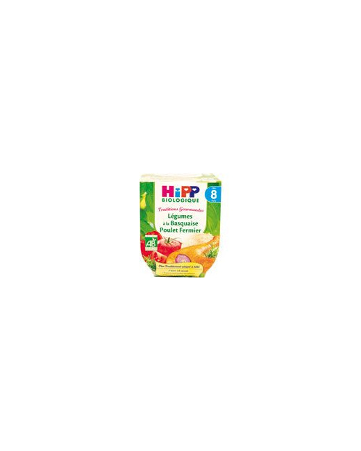 Légumes à la basquaise poulet fermier 190 g dès 8 mois