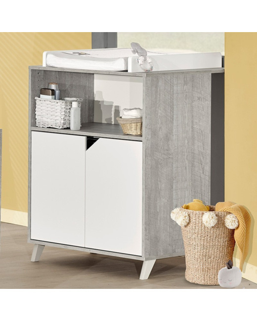 Commode 2 portes et 1 niche Scandi