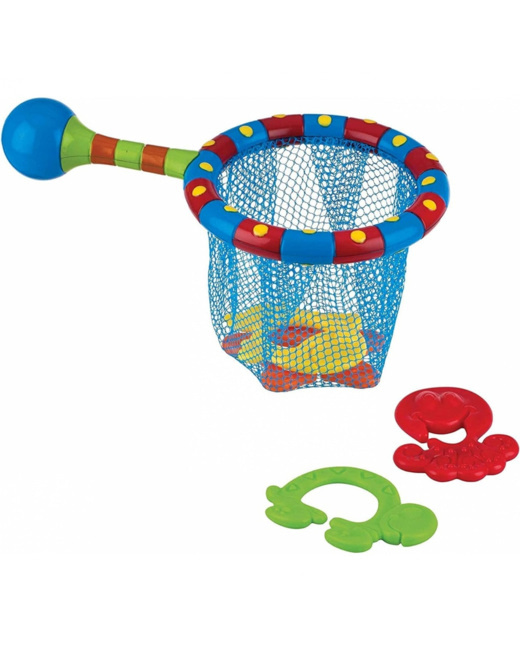 Jouet de bain petit panier et 4 anneaux
