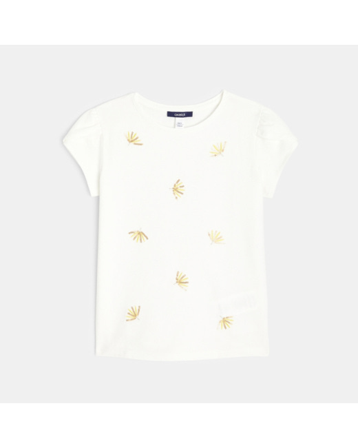 T-shirt à motifs fantaisie jaune fille