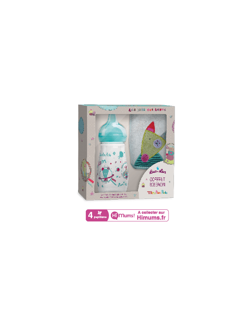 Coffret biberon 270 ml + Bavoir collection capsule Moulin Roty