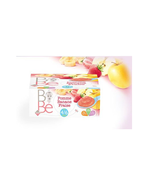 Compote pomme banane fraise