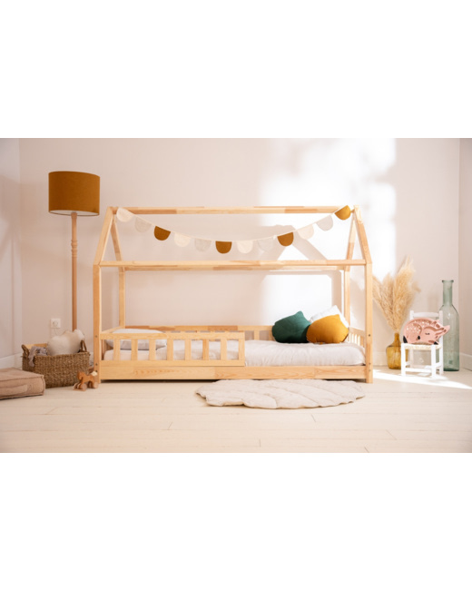 Lit cabane K bois naturel