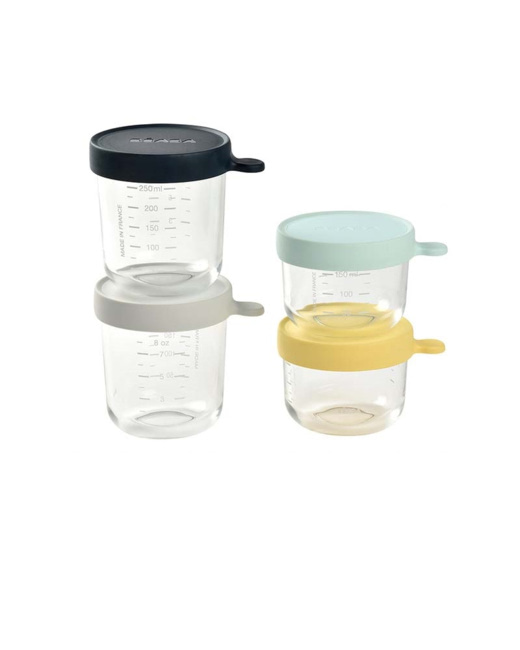 Coffret 4 pots en verre