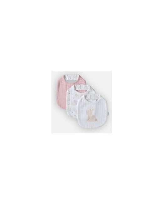 Set de 3 bavoirs mousseline de coton BIO