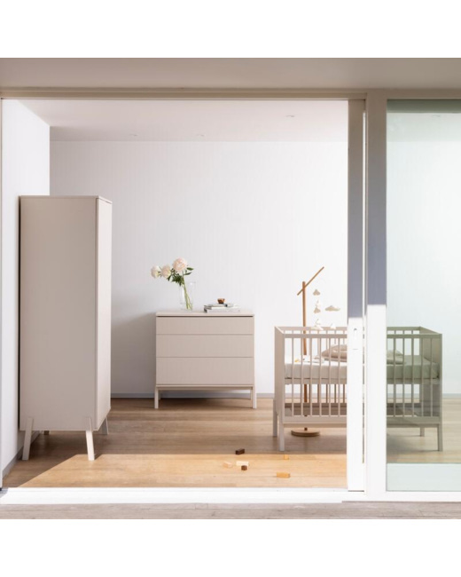 Chambre Trio Ashi Lit bébé évolutif + Commode + Armoire