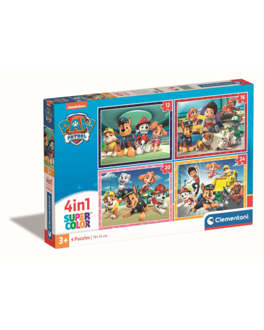 Puzzle Paw Patrol - 1x12 + 1x16 + 1x20 + 1x24 pièces