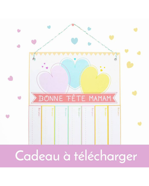 Fanion à découper - fête des mères