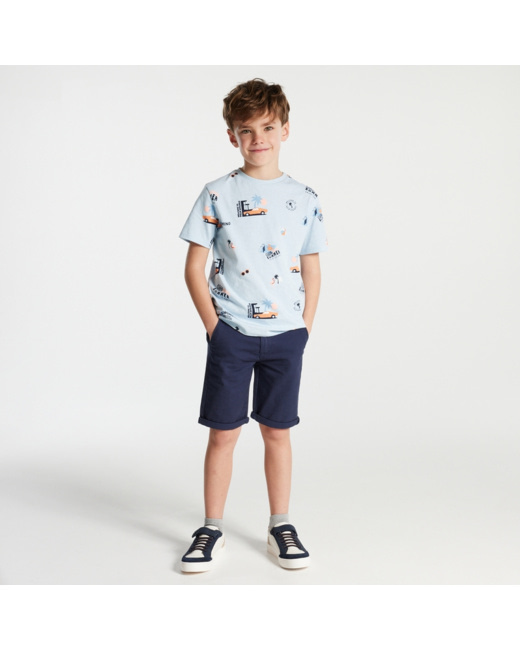 T-shirt imprimé bleu garçon