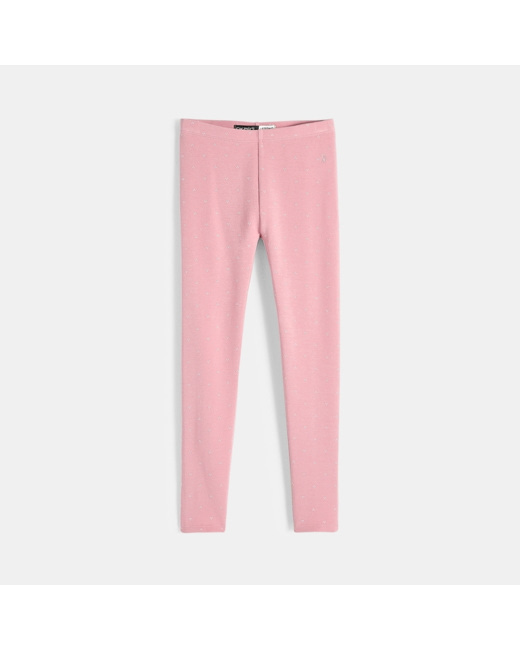 Leggings imprimés rose fille