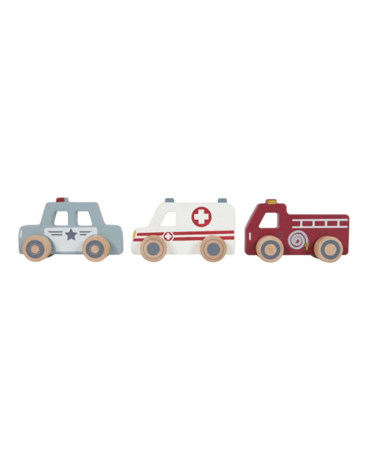 Set de 3 véhicules en bois