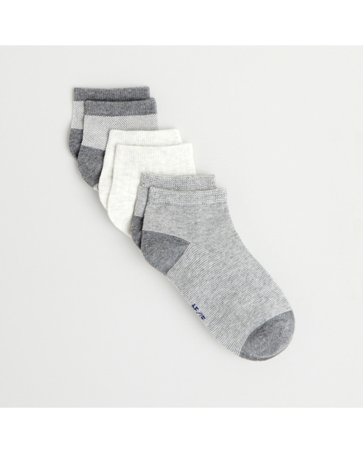 Socquettes fantaisies (lot de 3) gris garçon
