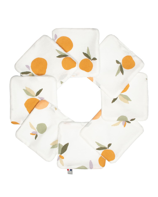 Lingettes bébé lavables 8 pièces, Clem