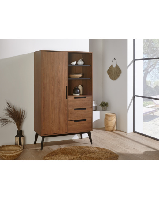 Armoire Vintage Octave 1 porte 3 tiroirs