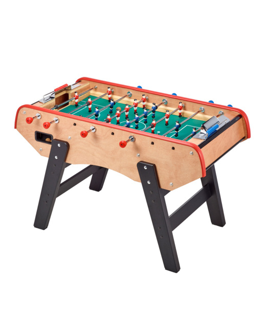 Babyfoot Adulte Luxe en bois - 2 à 4 joueurs - 3 Balles liège inclues