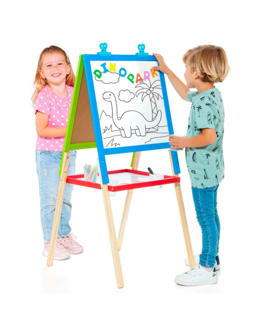 Tableau créatif en bois 2 en 1 - 46 pièces