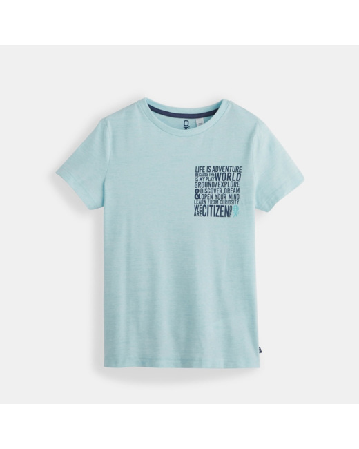T-shirt à message bleu garçon