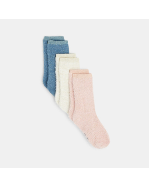 Chaussettes en maille fluffy (lot de 3) fille
