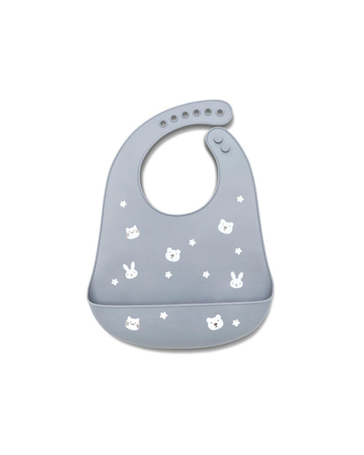 Bavoir silicone avec récupérateur