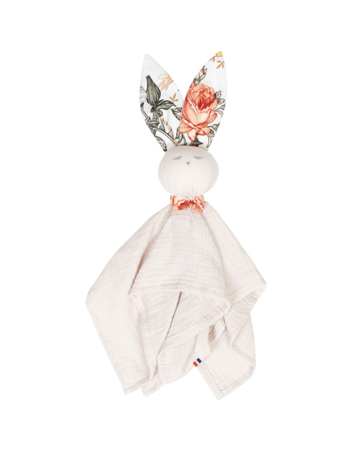Doudou plat Lapin personnalisable, Néo Vintage