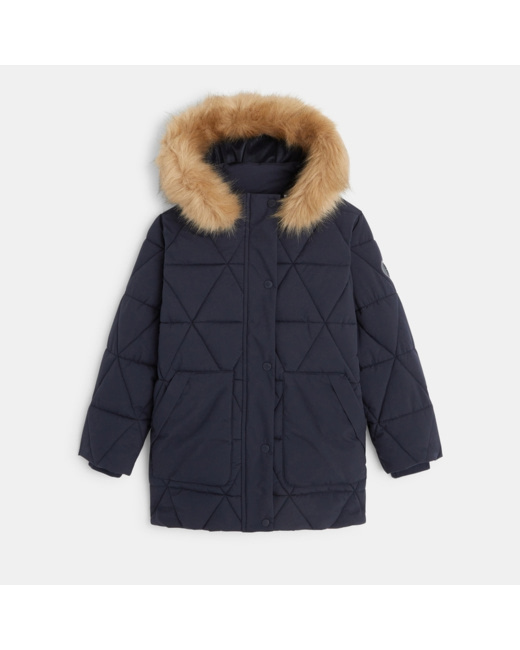 Parka doudoune déperlante violette fille