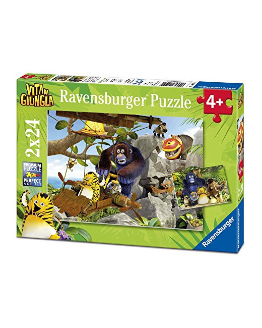 Puzzle - Le panda de la jungle - 2x24 pièces