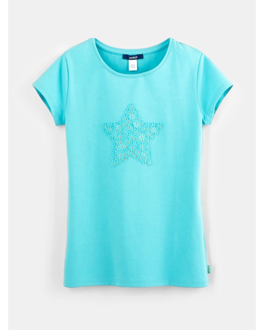 T-shirt à motifs 3D bleu fille