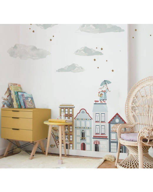 Planche de stickers enfants - Nuages dans le ciel