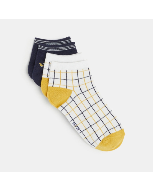 Socquettes fantaisie (lot de 2 paires) jaune garçon