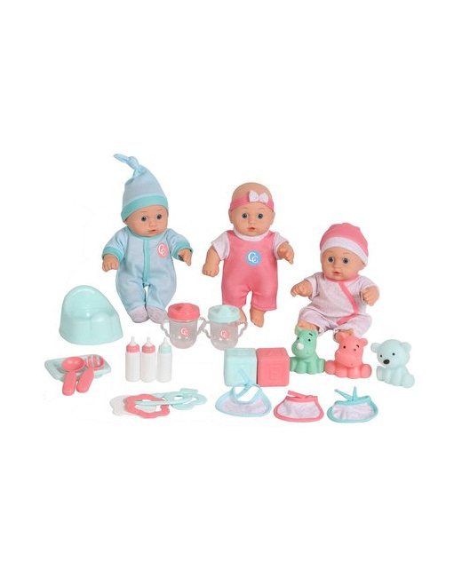 Coffret 3 poupées les triples 23 cm
