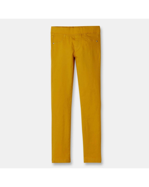 Treggings hyper stretch jaune fille