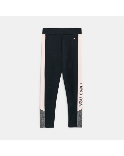 Legging de sport à message gris fille