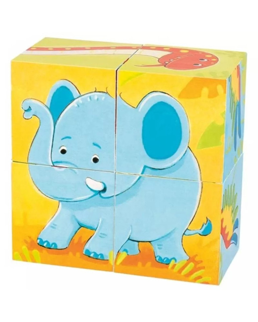 Puzzle de cubes Animaux sauvages