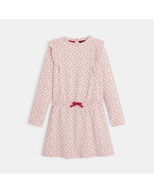 Robe en molleton doux rose fille