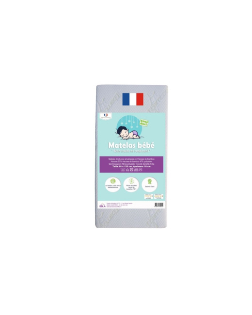 Matelas droit bambou 60x120