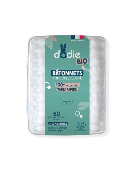 Bâtonnets Embouts Sécurité 100% Coton Bio