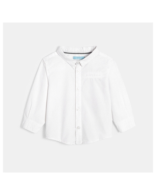 Chemise beige en popeline