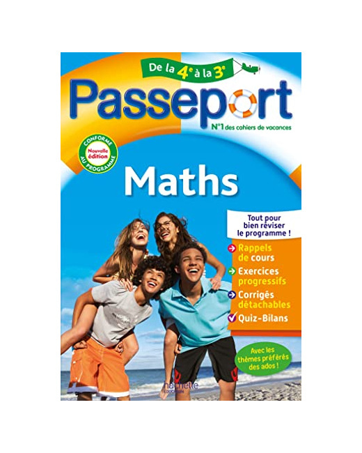 Passeport Maths De la 4e à la 3e - Cahier de vacances 2023