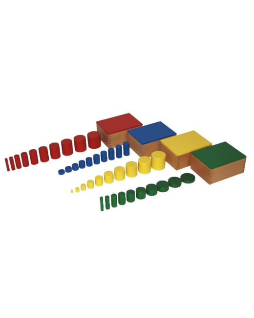 Cylindres de couleurs en hêtre
