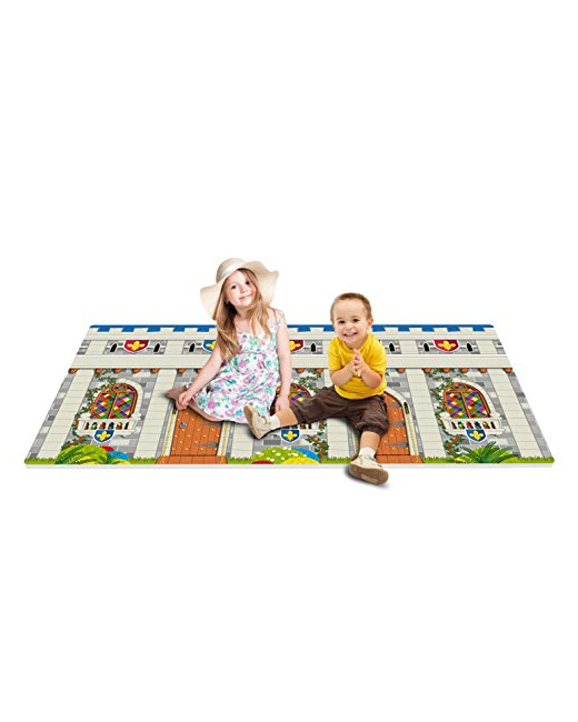 Tapis puzzle de sol - château