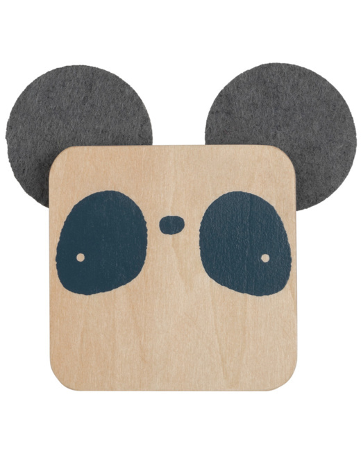 Patère forme panda