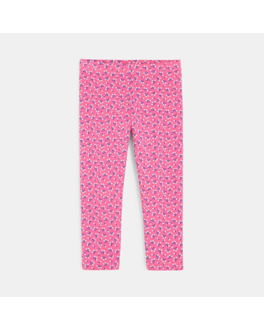 Leggings courts imprimés rose fille