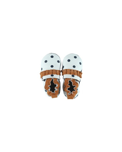 Chaussons Pois Cuir