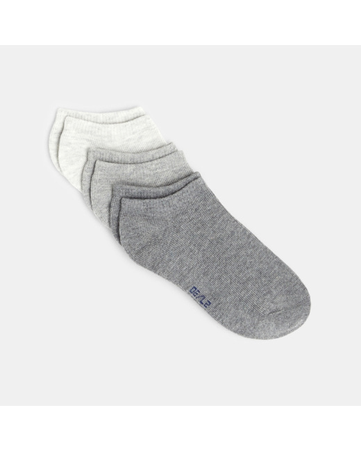 Socquettes invisibles (lot de 3) gris garçon