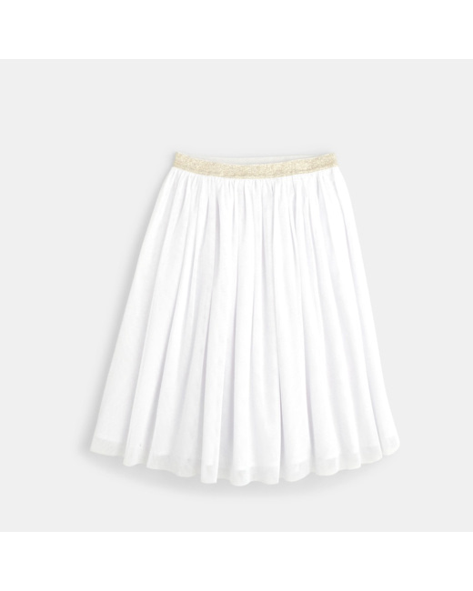 Jupe plissée blanche fille