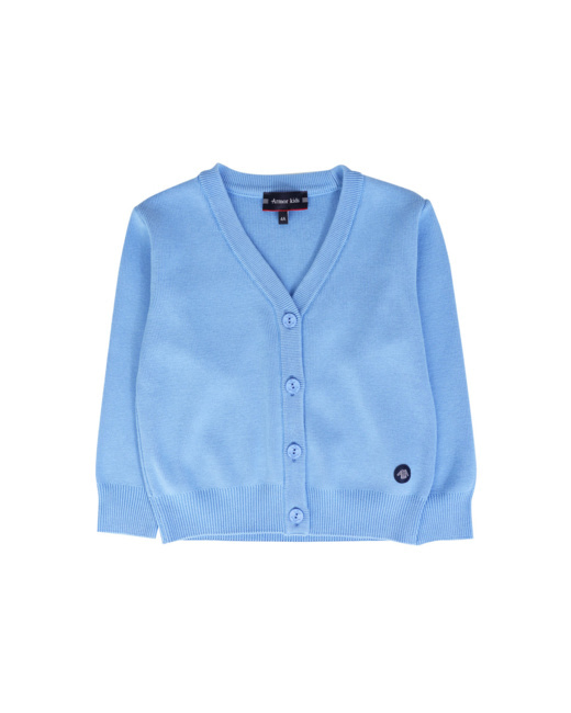 Cardigan boutonné Kids - coton - Bleu Lobelia