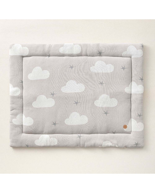 Tapis de parc en coton tricoté nuage et étoile